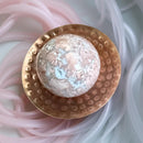 Cotton Candy Agate Sphere with Wood Stand FB2507 🌸