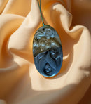 Carved Jasper Mermaid / Goddess with Velvet Pouch FB2025 🧜