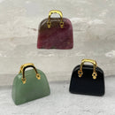 Crystal Gemstone Mini Purses with Gold Tone Handles FB2148 👜