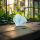 Selenite Heart with Etched Angel Wings from Morocco FB1802 💖💖
