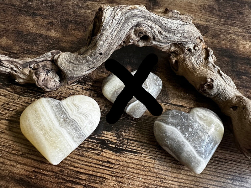 Zebra Calcite Heart, light, self-healing FB3124