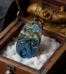 Carved Jasper Mermaid / Goddess with Velvet Pouch FB2025 🧜