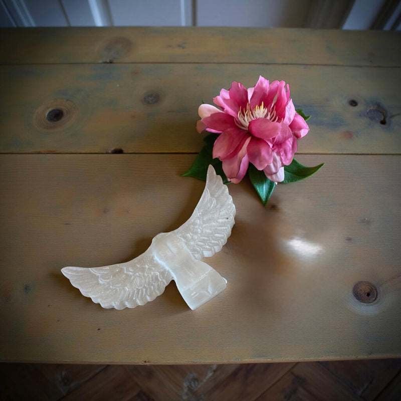 Selenite Goddess with Angel Wings FB3238 💛