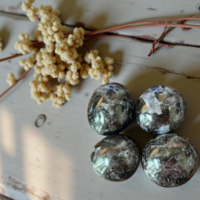 Indigo Gabbro (Mystic Merlinite) Small Hand Pebbles grounding and for the Third Eye FB1258 🔮