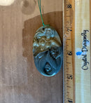 Carved Jasper Mermaid / Goddess with Velvet Pouch FB2025 🧜