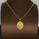 Mary Pendant in Three Versions, 18k Gold over Stainless FB3147 🌟