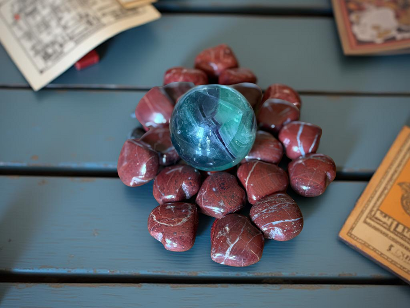 Brecciated Red Jasper Puffy Small Heart for nurturing, comforting and finding solutions FB1844 🎈