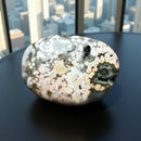 Ocean Jasper Flat Oval Hand Pebbles for joy, happiness and contentment FB1359 🧡