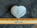 Selenite Heart with Etched Angel Wings from Morocco FB1802 💖💖