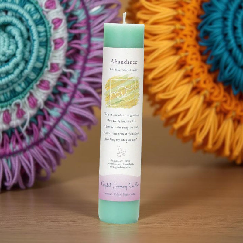 Reiki Energy, Hand-Poured Skinny Pillar Candles with Essential Oils & Intention Blends FB2592 🪭