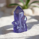 Purple Fluorite "Crystal Cluster" Carving FB3081 💜