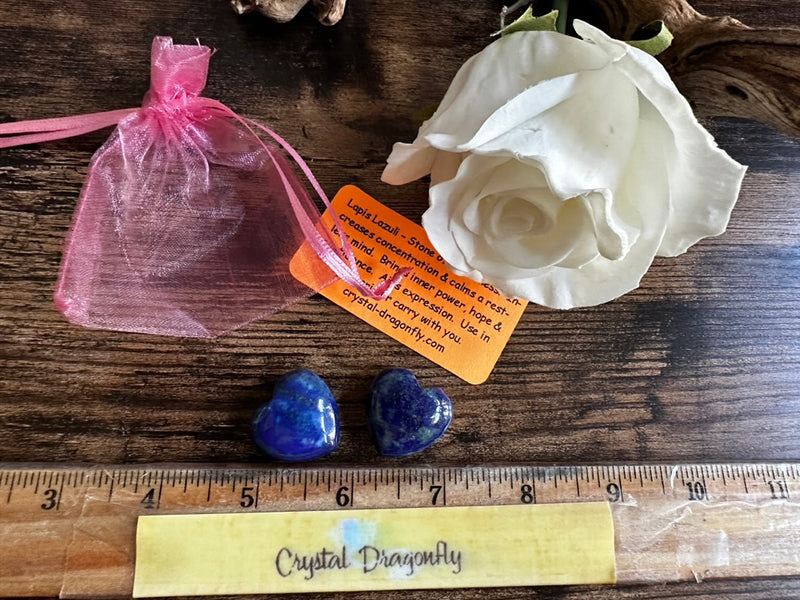 Lapis Lazuli Pocket Hearts