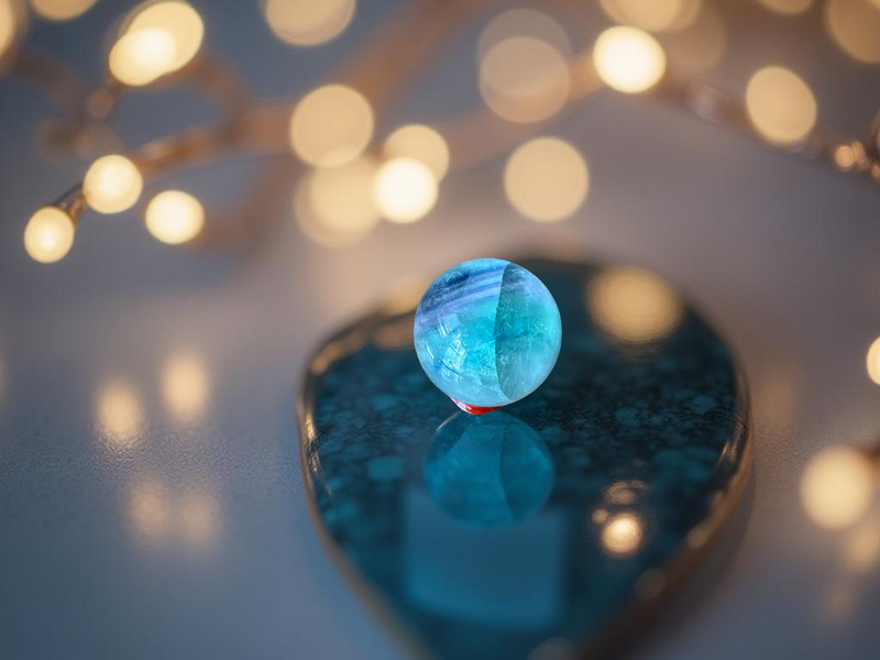 Rainbow Fluorite Sphere with Stand, A Quality, Third Eye Chakra FB1696 💚
