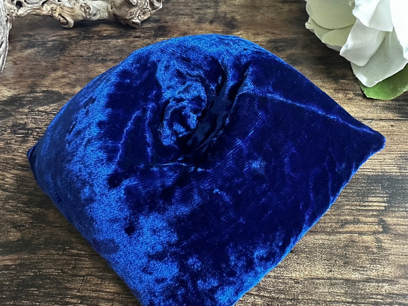 Blue Crushed Velvet Display Pillow