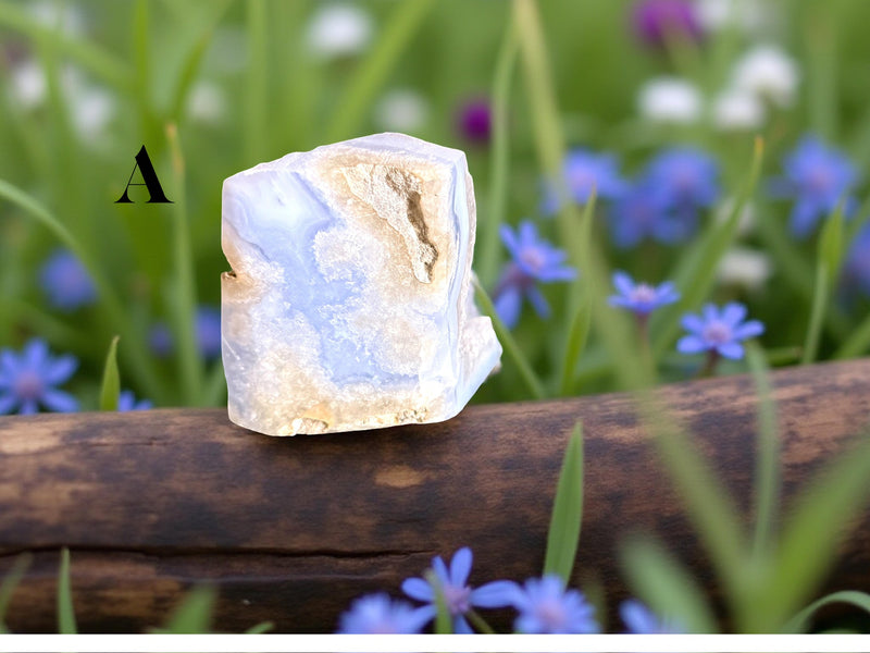 Blue Lace Agate Druzy Free Form Pieces FB1956 💙