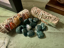 Tumbled Gemmy Apatite, Deep Blue / Green - Will Power & Weight FB1700