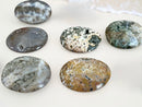 Ocean Jasper Flat Oval Hand Pebbles for joy, happiness and contentment FB1359 🧡