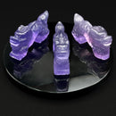 Purple Fluorite Loong Dragon,  guardian, prosperity, wisdom FB3364 🐉