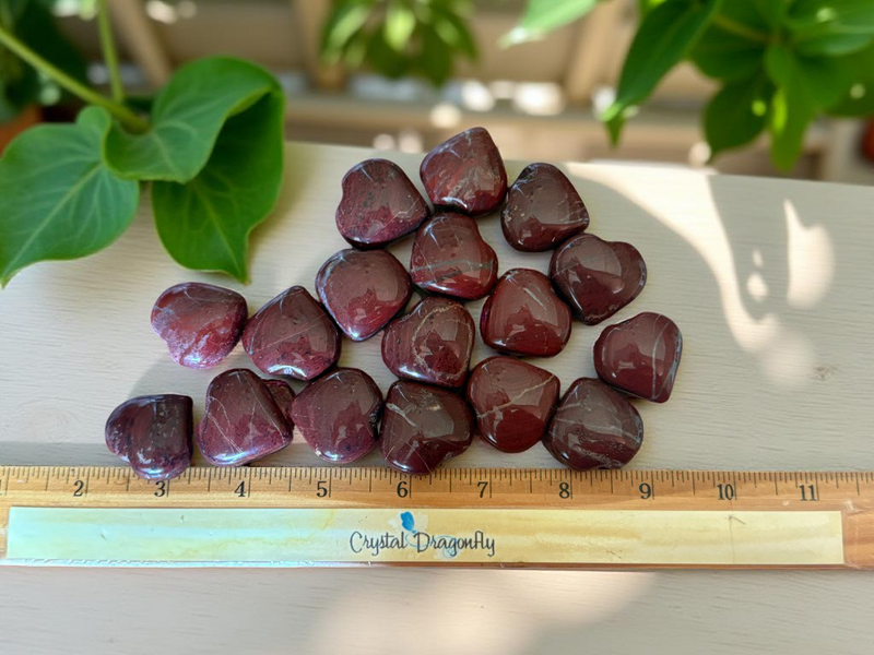 Brecciated Red Jasper Puffy Small Heart for nurturing, comforting and finding solutions FB1844 🎈