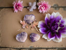 Amethyst Chevron Heart - Stone of Sobriety - Powerful Healing - Stress Relief FB3313 💜