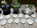 Selenite Etched Round Charging Plates / Bases for crystal grids and display FB1488