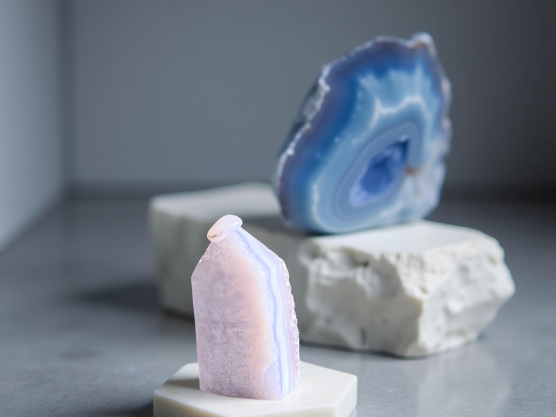 Blue Lace Agate Drusy Standing Point (Tower) FB2941 🌸