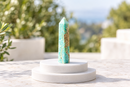 Blue Aragonite Hand Polished Generator Standing Point (Tower) FB3222