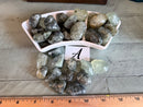 Tumbled Prehnite with Epidote & Black Tourmaline