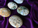 Ocean Jasper Flat Oval Hand Pebbles for joy, happiness and contentment FB1359 🧡