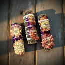 Purple Haze Lavender Smudge Wand w/ Wildflower + Rose Petals Smudge Stick 4in FB2184 🌼