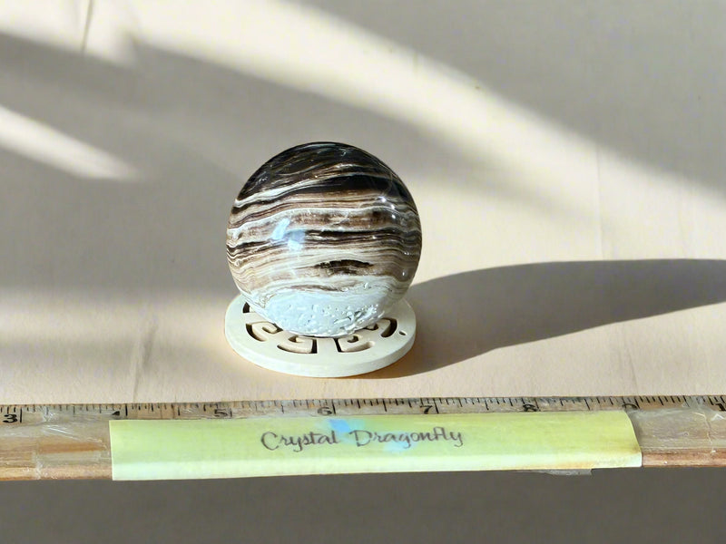 Chocolate Calcite Sphere with Stand FB3085 🌻