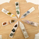 Selenite Charging Plate with Flower of Life Moon Phase Etching FB1985 💎