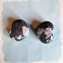 Black Jade and Pink Thulite Heart FB2258 🎀