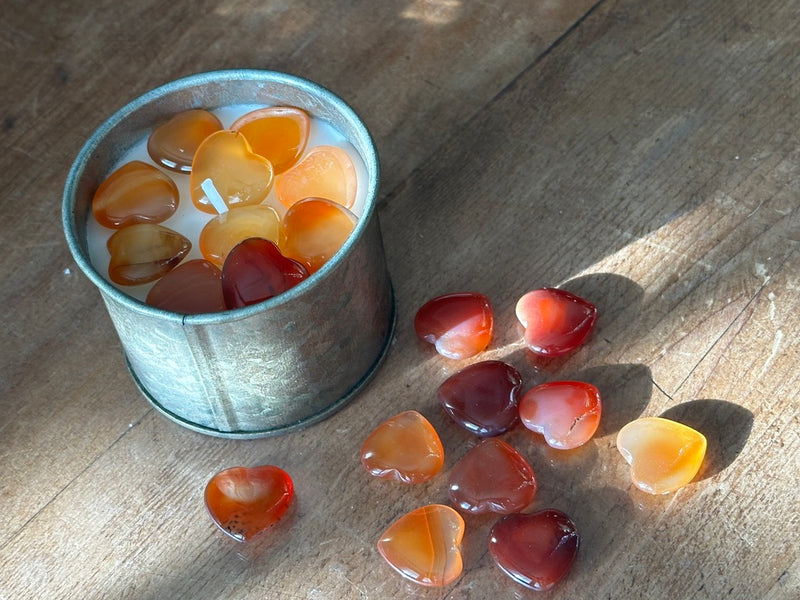 Carnelian Pocket Heart for personal power, vitality and passion FB1360