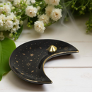 Crescent Moon Deep Blue Ceramic Stick Incense Holder FB3149 🍃