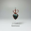 Gemstone hearts wire wrapped in Sterling Silver or Copper FB1121