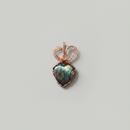 Gemstone hearts wire wrapped in Sterling Silver or Copper FB1121
