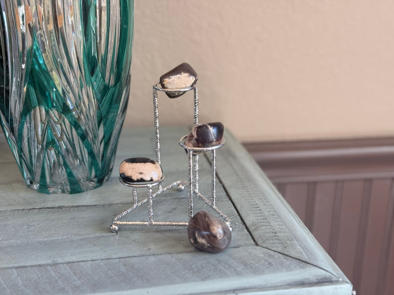 Blue Amber Tumbled Stones FB3412 💙