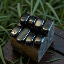 Magnetic Hematite Tumbled Stones, Rainbow Aura and Classic Silver 💙