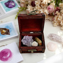 Wood Treasure Chest with Floral Inlay FB1662 🌸