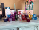 Glass Charm Embellished Ritual / Altar Candle Holders