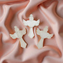 Selenite Cross with Winged Heart  FB2723 🪽