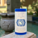 Reiki Charged, Hand-Poured Large Pillar Candle, Chakra, Third Eye FB1572 💜