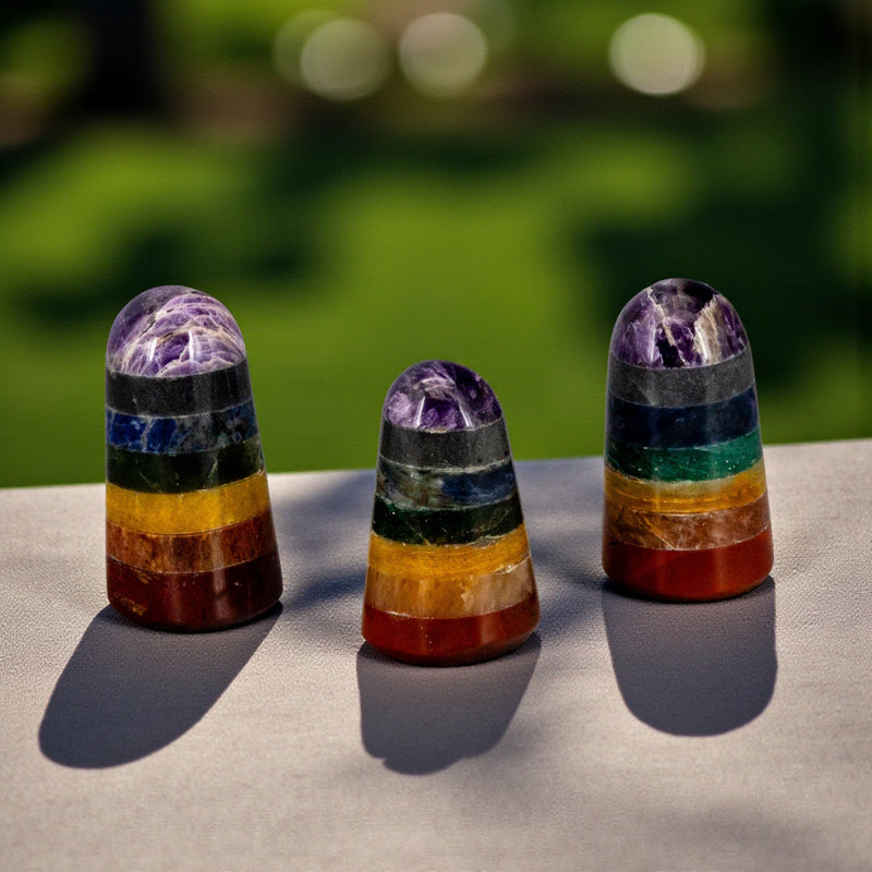 7 Chakras Round Top Pillar Tower 🌸🐬🌸 CD-10432