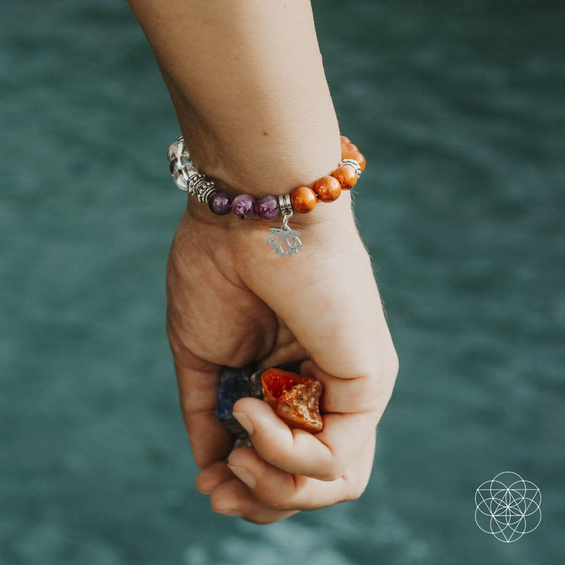 7 Chakra Bracelet and Stones Set CI97X 💚