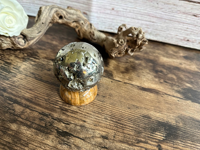 Pyrite Cluster Sphere Prosperity, Luck, Protection FB2435
