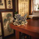 Money Dragon Figurine, Gold Resin, Feng Shui FB2371 🪭