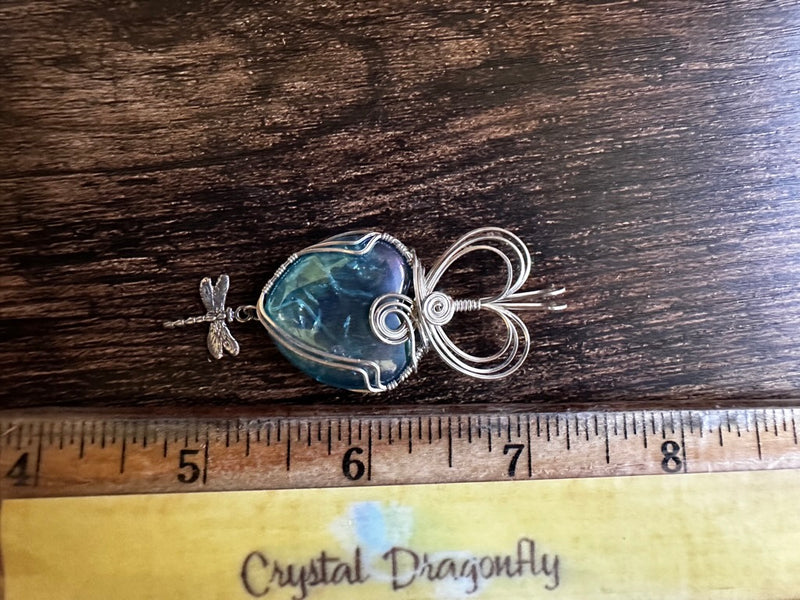 Gemstone hearts wire wrapped in Sterling Silver FB1121