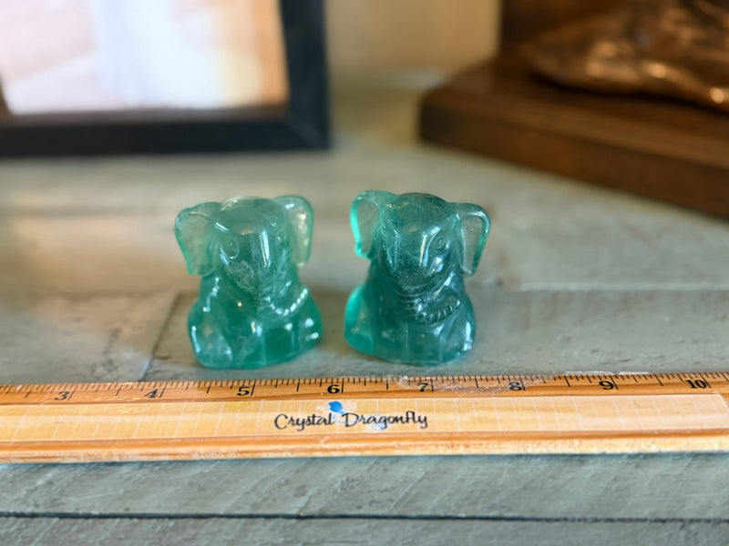 Green Fluorite Sitting Elephant FB2003 🐘