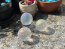 Angel Aura Quartz Textured Moon Surface Iridescent Sphere FB2778 🌸